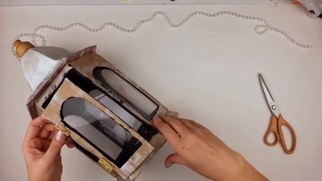 Как сделать ДЕКОРАТИВНЫЙ ФОНАРЬ с витражами своими руками из картона DIY смотреть онлайн