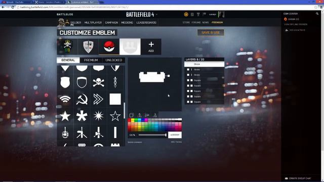Battlefield 4 (BF4) emblem / logo making. Space Invaders (code in the description) смотреть онлайн