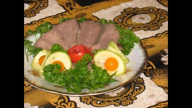 Холодные закуски мясные:Язык в вине смотреть онлайн