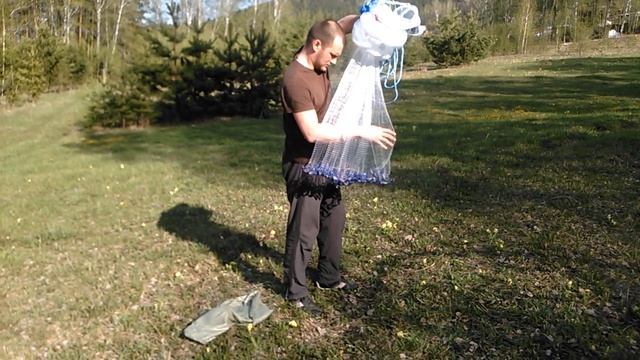 Кастинговая сеть американского типа. Диаметр 6 метров. Ячека - 12 мм. Бросок без кольца. смотреть онлайн