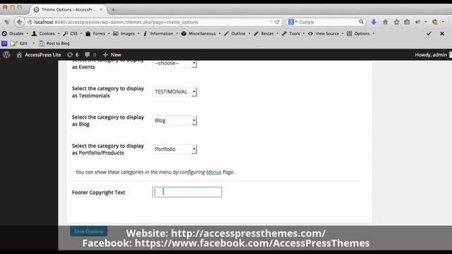 How to Change Header and Footer Text - Free WordPress Theme AccessPress Lite | WordPress Tutorial смотреть онлайн