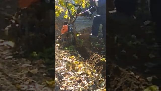 Вспашка огорода плугом из предплужника смотреть онлайн