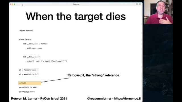 Reuven Lerner: Avoiding memory leaks with "weakref" смотреть онлайн