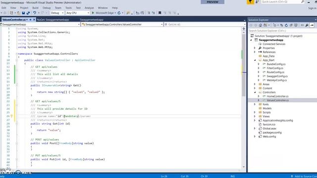Implementing & Customizing Swagger UI in ASP.NET Web APIs using Swashbuckle смотреть онлайн