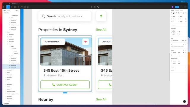Real Estate App UI in Figma - Speed Art смотреть онлайн