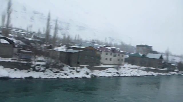 Crossing Footbridge in Khorog Gorno Badakhshan Pamirs Tajikistan Jan 2016 смотреть онлайн