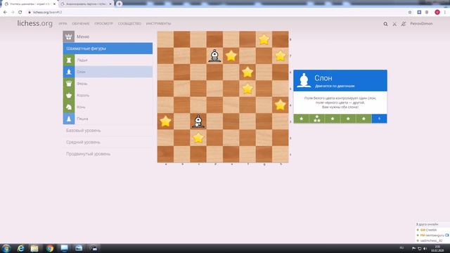 Урок 1. Шахматная доска и Фигуры. часть 2. смотреть онлайн