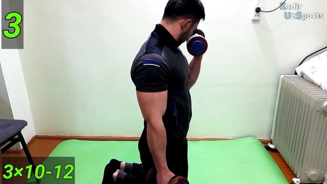 GANTEL BILAN MUKAMMAL BICEPS VA TRICEPS GA ISHLASH UY SHAROTITIDA | Bilak Chiqarish Usullar