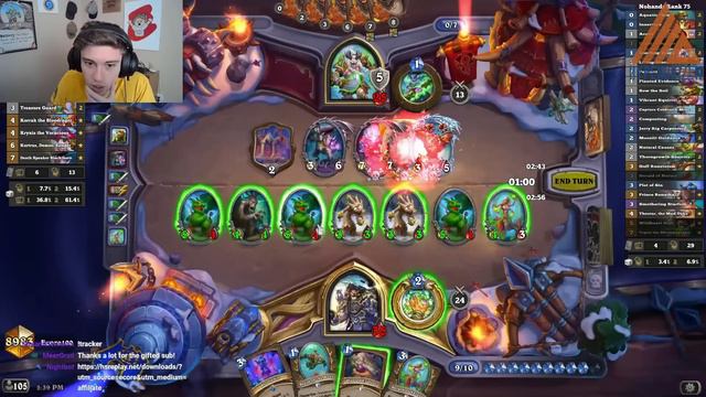 NoHands' Rank 74 NEW Version of Token Druid - Token Druid - Hearthstone смотреть онлайн