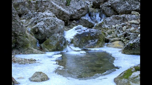 Зимний выход, водопад и родник на реке Боса смотреть онлайн