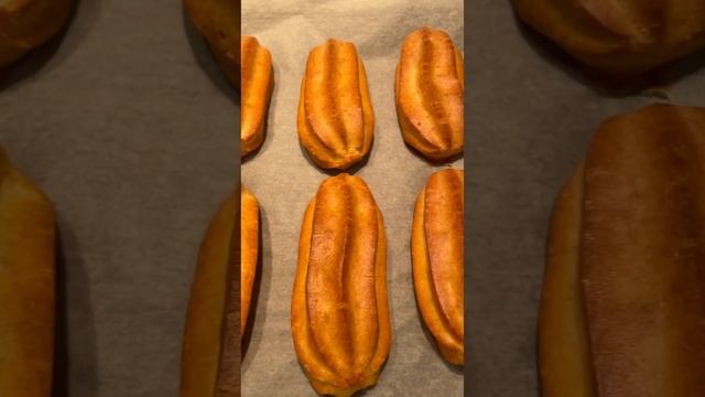 Эклеры с кремом пломбир ? очень легкий в приготовлении рецепт. смотреть онлайн