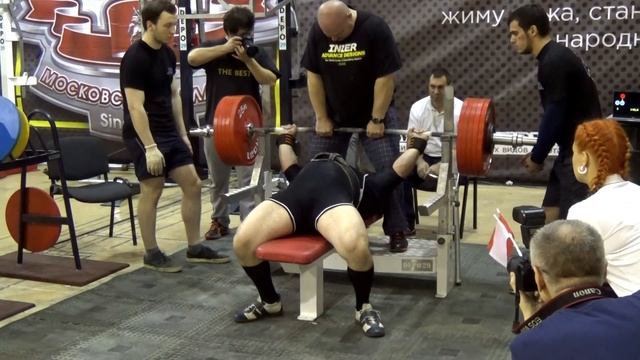 Продвижение 2016, Евстигнеев Михаил, жим лежа в экипе 282,5кг смотреть онлайн