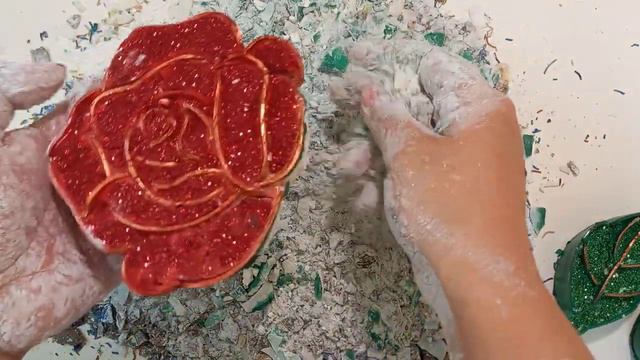 Crunchy Soap Rose With Starch. Satisfying ASMR. Crunchy Soap. #soapasmr