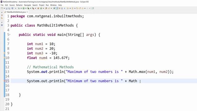 Java for Selenium : 16. Java Math Methods | Random Number Generation | Important Methods смотреть онлайн
