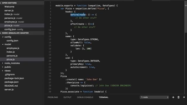 Node JS ORM Sequelize : Model Hooks #09 смотреть онлайн