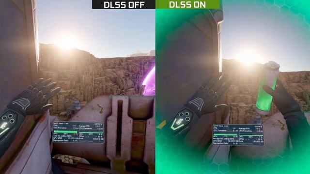Hubris VR 500% Resolution - DLSS ON vs OFF смотреть онлайн