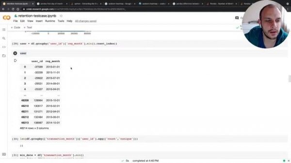 Тестовое по retention (python + pandas и SQL) | Ща порешаем! #36