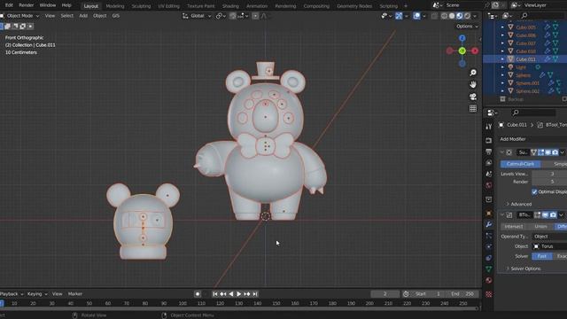 Mr. Teddy Doodle Illustration in Blender - 3D Modeling Process - Timelapse смотреть онлайн