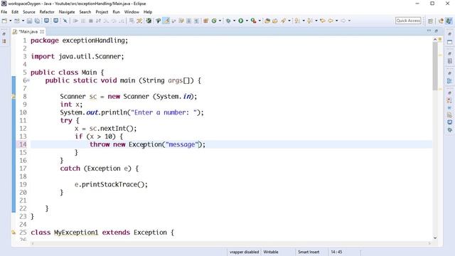 Java Exception Handling 8 - Exception with Message (Bangla | বাংলা) смотреть онлайн