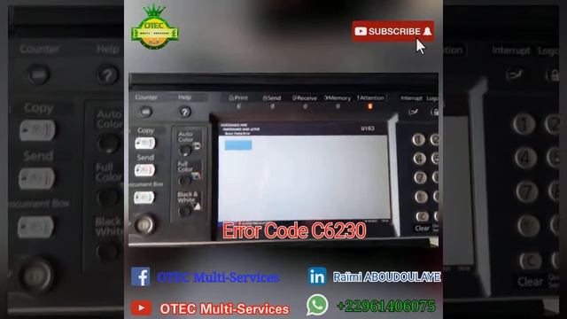 How to fix error code / corriger le code Erreur C6230 in Kyocera Taskalfa. Presented by Mr. OTEC смотреть онлайн