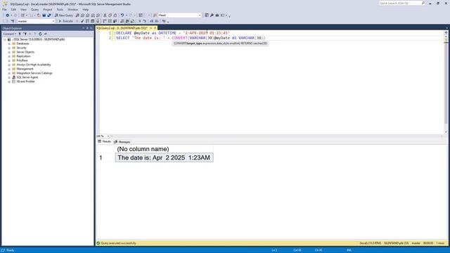 Convert numbers and dates into strings in SQL Server using the CONVERT and TRY_CONVERT functions смотреть онлайн