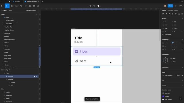 How to Design a Navigation Drawer Component in Figma | Material Design Side Nav Component Tutorial смотреть онлайн