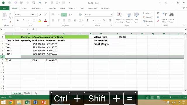 Excel Tutorial #50: Inserting Rows (Ctrl + Shift + "=") смотреть онлайн