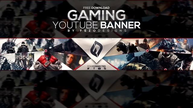 Pro Gaming YouTube Banner Template | FezoDesigns | Free Download смотреть онлайн