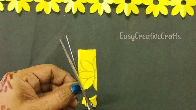 Easy Paper Cutting Decoration Ideas | Paper Flower Border Designs | Paper Crafts @EasyCreativeCraft
