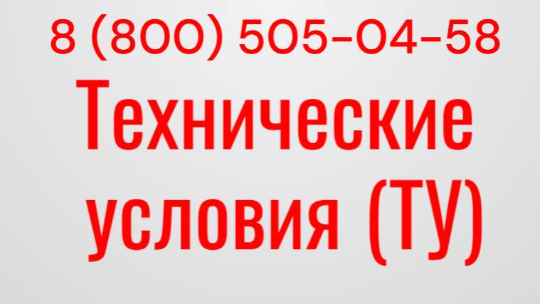 Технические условия (ТУ)