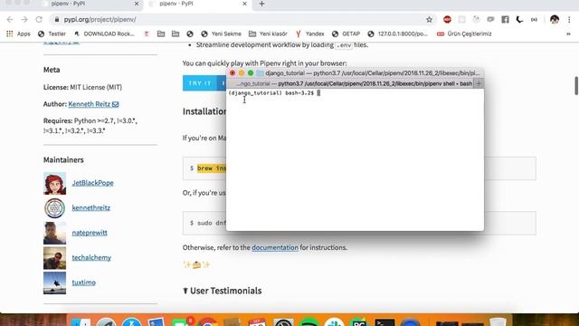Pipenv ile Django 2.2.5 Kurulum смотреть онлайн