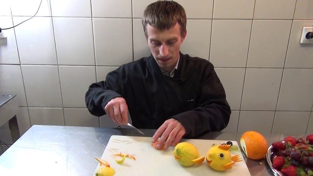 Золотая рыбка из апельсина- Фруктовый мастер - Fruitm смотреть онлайн