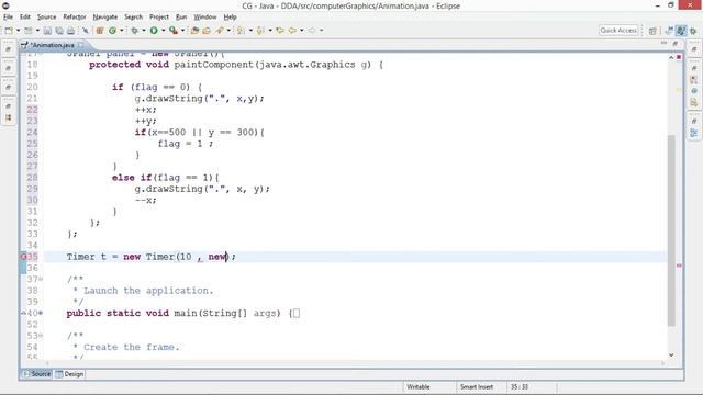 Draw A Line Using Java Jframe || ZIGZAG || Java Animation Tutorial In Urdu/Hindi смотреть онлайн