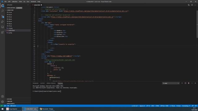 08 - Ejemplo de Creación de Tabla [Vue.js 3] смотреть онлайн