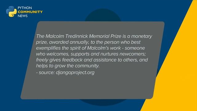 Paolo Melchiorre Wins the Malcolm Treddinick Award - Python Community News Brief смотреть онлайн