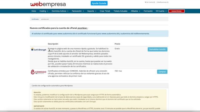 Certificados SSL: activación en webs WordPress смотреть онлайн