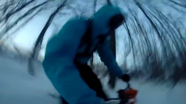 Сноубайк велосипед зимой смотреть онлайн