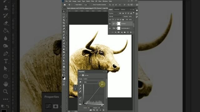 Золотой бычок / Эффект золота за 30 сек в Фотошопе / Оцени эффект от 0 до 19 смотреть онлайн