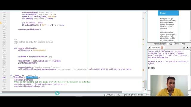 Detect Movement & Light with OpenCV Python.Send SMS with AWS And Twilio Service. All Integrated. смотреть онлайн