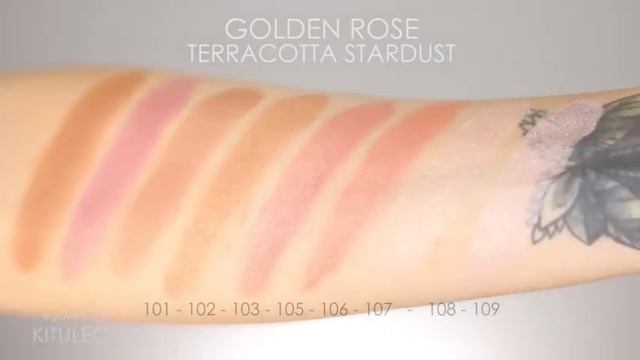 Golden Rose Terracotta Stardust Blush Highlighter Swatch HYPOALLERGEEN MAKE UP смотреть онлайн