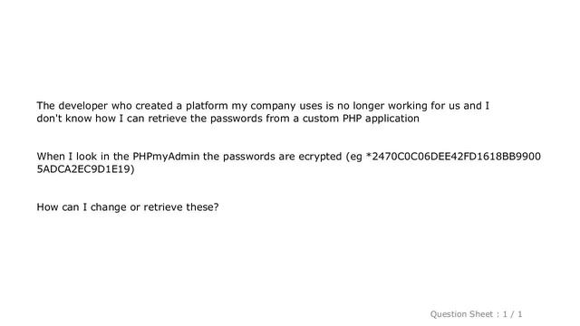 MySQL : How can I decrypt MySQL passwords смотреть онлайн