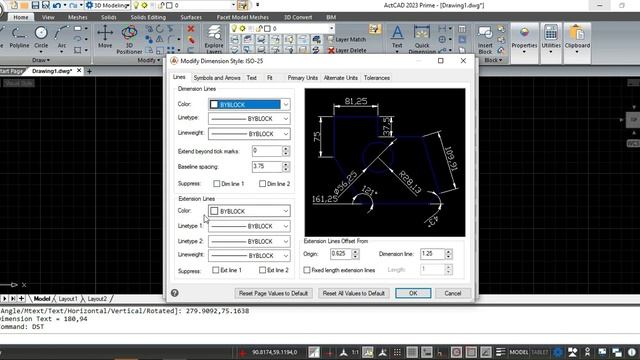 ActCAD│How to add the line weight to the dimension extension lines in ActCAD смотреть онлайн