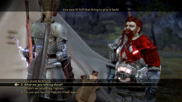 Oghren is drunk at camp, thinks the dog stole his pants - Dragon Age Origins смотреть онлайн