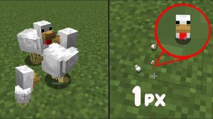 МАЙНКРАФТ ,но я уменьшил курицу до 1 пикселя!!