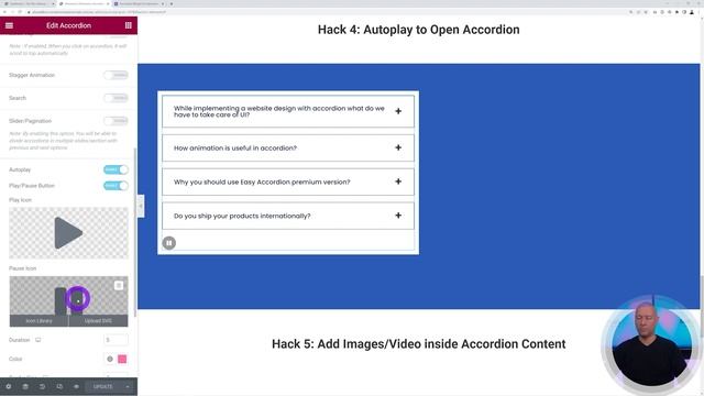 How to Auto Change Accordion Opening from One to Other in Elementor (Part 4/8) смотреть онлайн