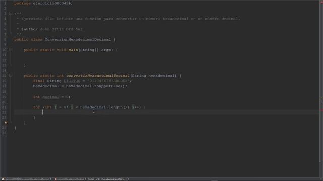 Java Ejercicio: 496 Definir una Función para Convertir un Número Hexadecimal en un Número Decimal смотреть онлайн
