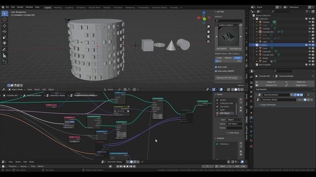 Blender 3.0+ Aligned Instancing on Objects with Geometry Nodes смотреть онлайн