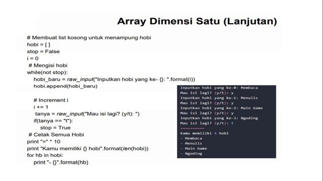 Struktur Data - Konsep Tipe Data Dan Array Dengan Instruksi Program Python смотреть онлайн