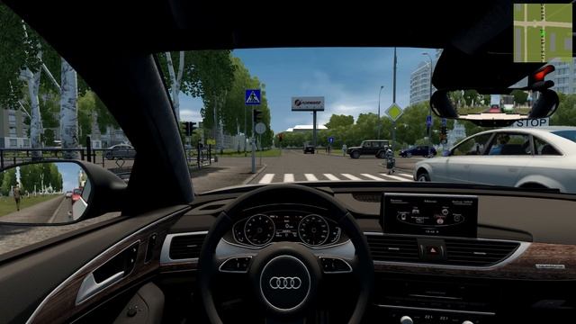 CITY CAR DRIVING 'LOGITECH G29' Audi A6 realistic driving смотреть онлайн
