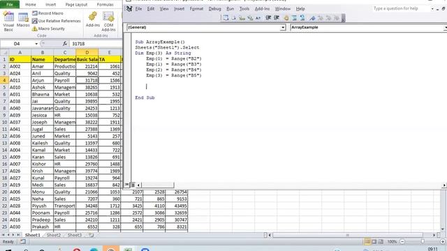 VBA Tutorial Array with Option Base смотреть онлайн